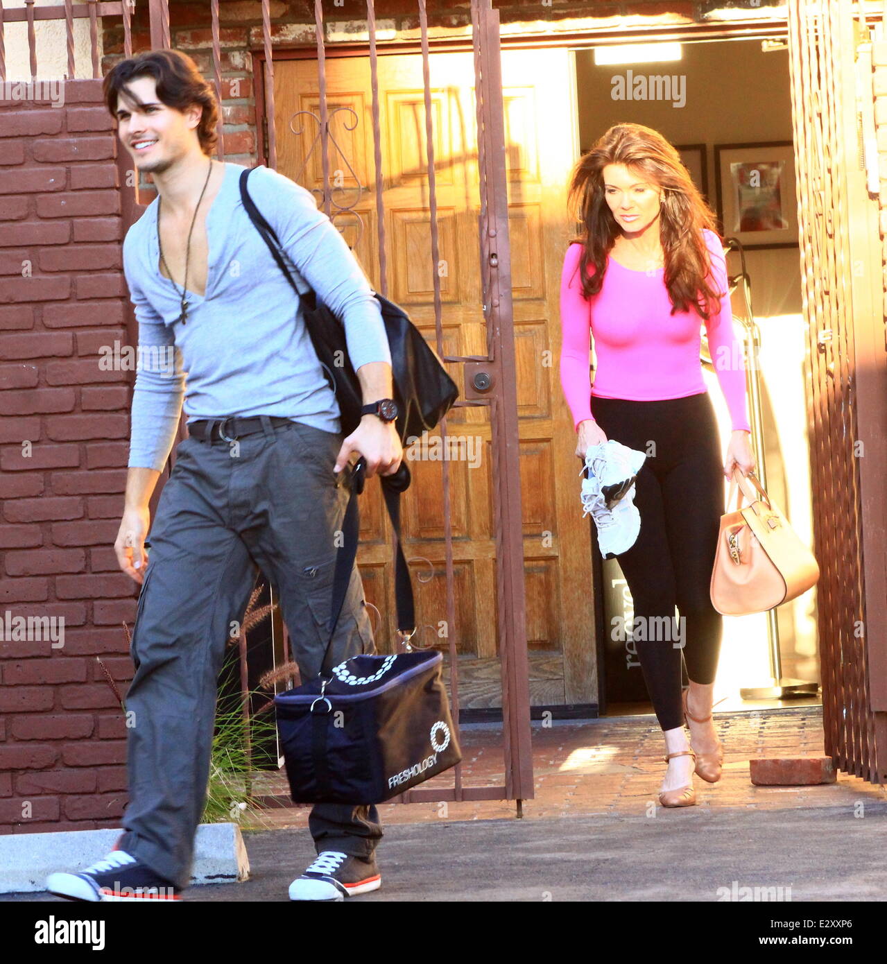 Lisa Vanderpump And Dance Partner Gleb Savchenko Leaves The Dwts Studio Featuring Lisa Vanderpump Gleb Savchenko Where Los Angeles California United States When 30 Mar 2013 Stock Photo Alamy