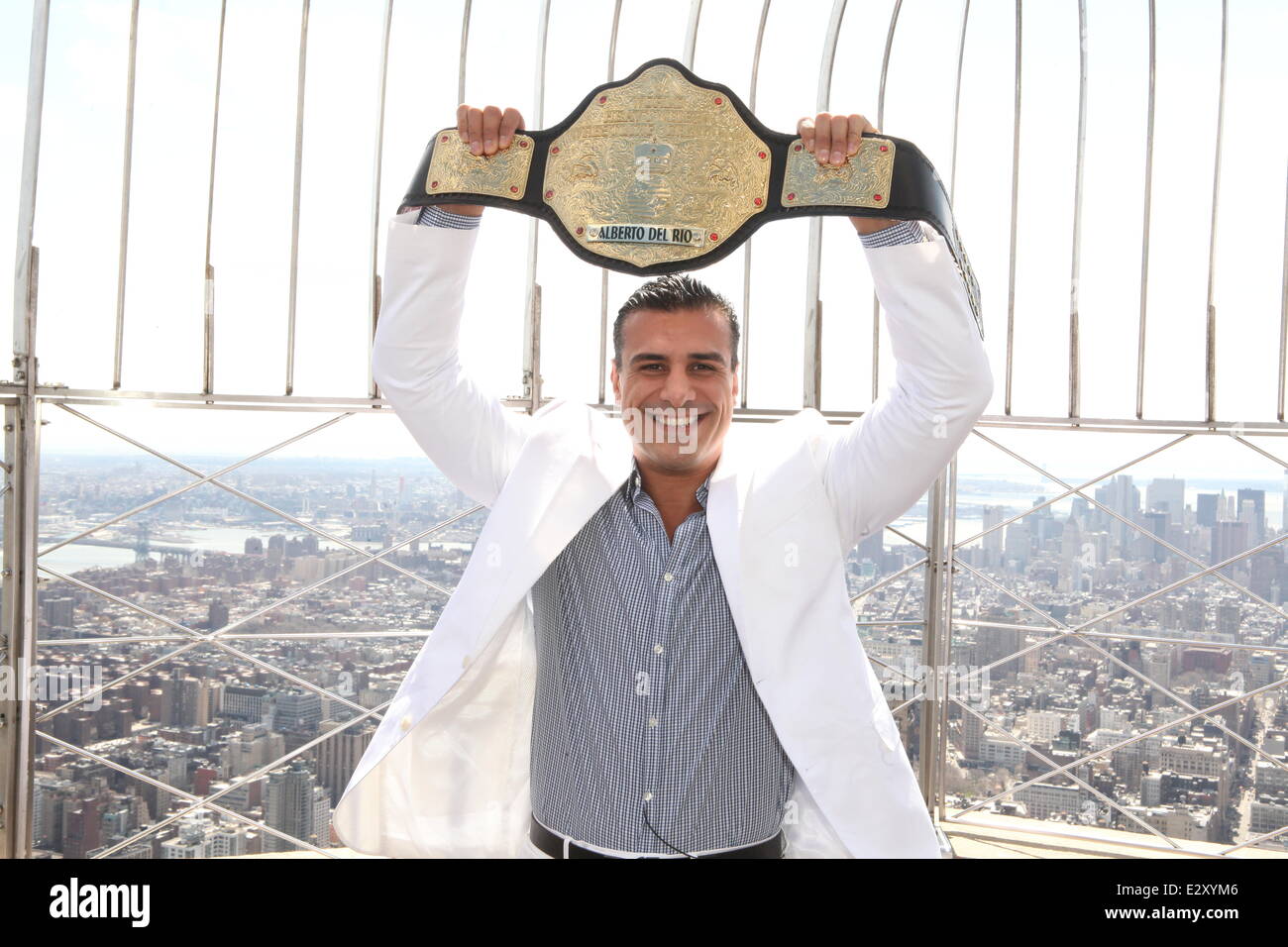 The Empire State Building hosts WWE Heavyweight Champion Alberto Del Rio in advance of
