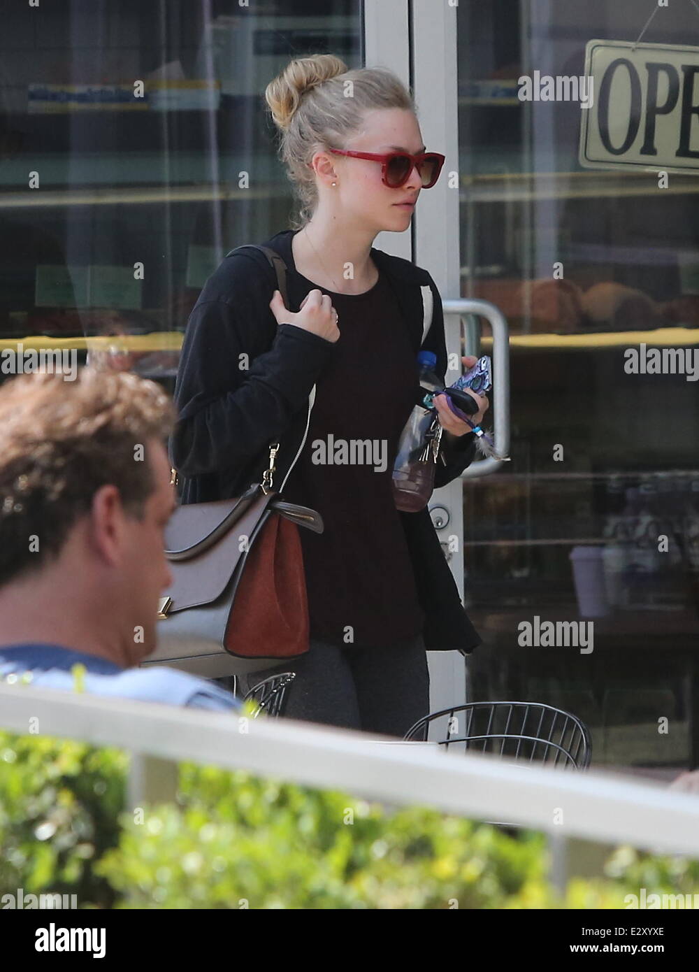 Amanda Seyfried has lunch with a friend at the Commissary Coffee Shop  Featuring: Amanda Seyfried Where: Los Angeles, California, United States When: 02 Apr 2013 Stock Photo