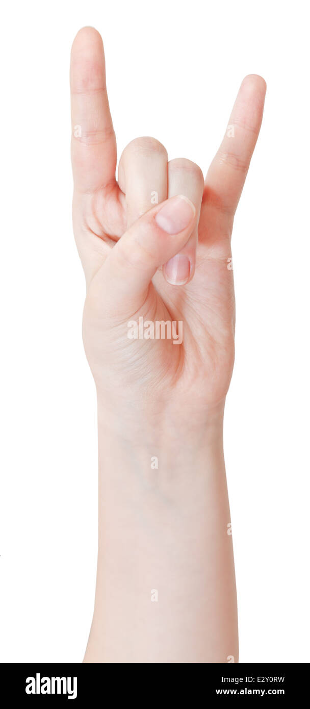 Hand sign horns hires stock photography and images Alamy