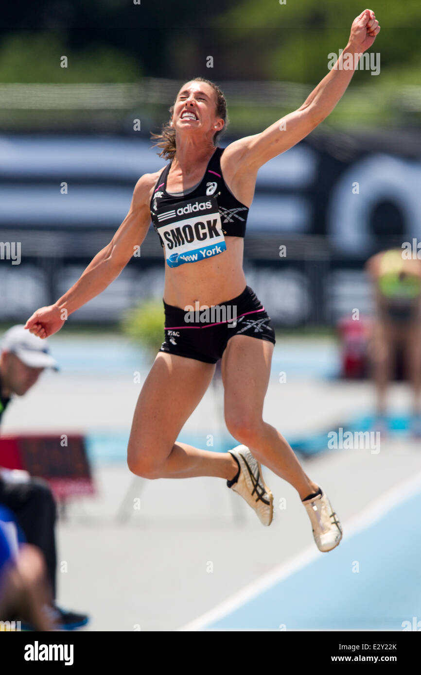 Amanda Smock (USA) competing in the triple jump at the 2014 Adidas