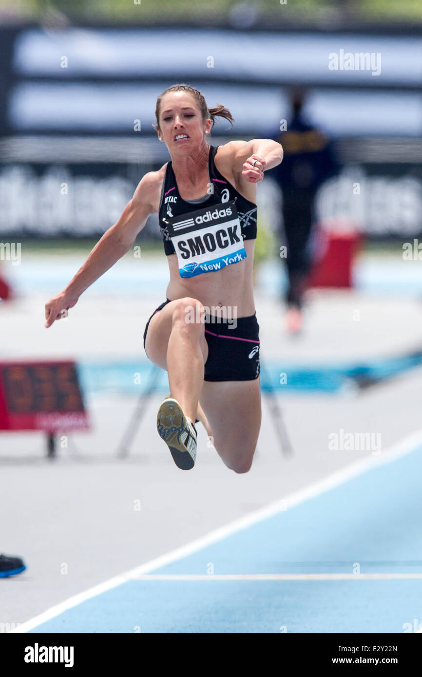 Amanda Smock (USA) competing in the triple jump at the 2014 Adidas