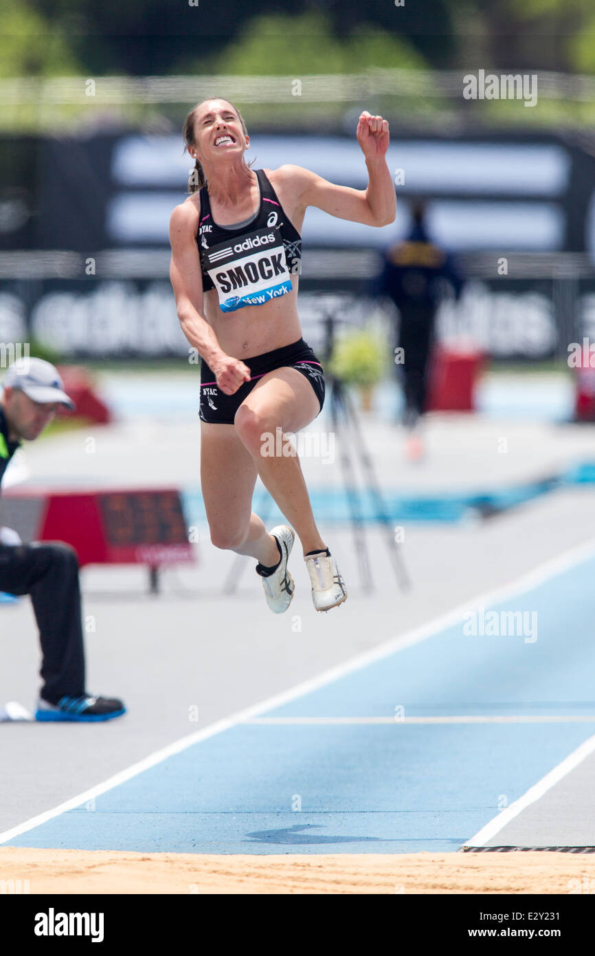 Amanda Smock (USA) competing in the triple jump at the 2014 Adidas