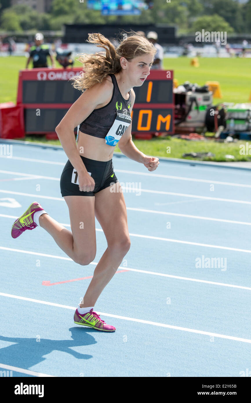 Mary Cain (USA) competing in the 800m at the 2014 Adidas Track and