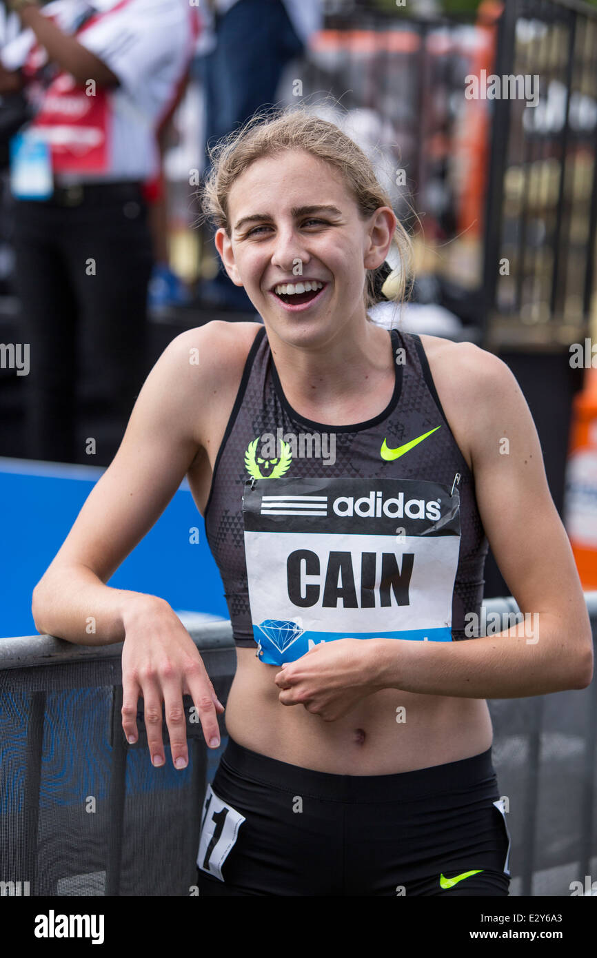 Mary Cain (USA) competing in the 800m at the 2014 Adidas Track and