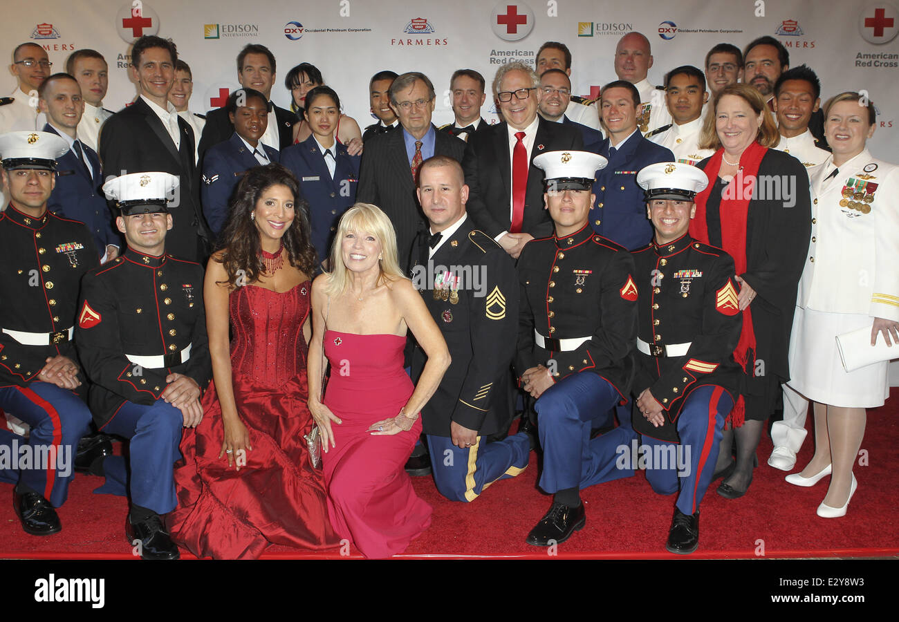 Members of the Armed Forces and the cast of 'NCIS' honoured at the 'Annual Red Cross Red Tie Affair' - Arrivals  Featuring: Pauley Perrette,US Navy,David McCallum,Brian Dietzen,Michael Weatherly,US Marines,Christine Devine,Judy Chambers Beck Where: Los Angeles, California, United States When: 06 Apr 2013 Stock Photo