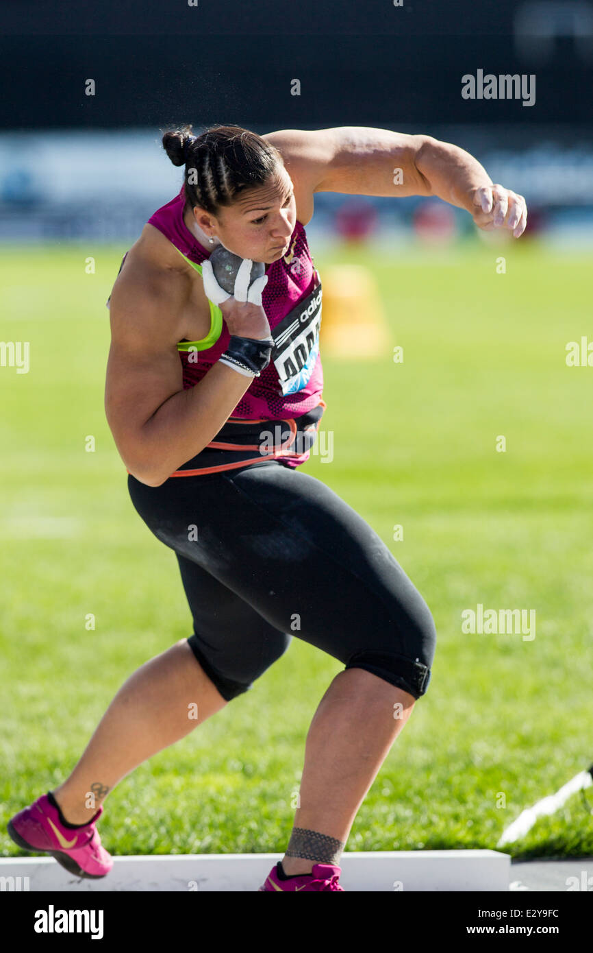 Valerie Adams (NZL) competing in the Womens' Shot Put at the 2014