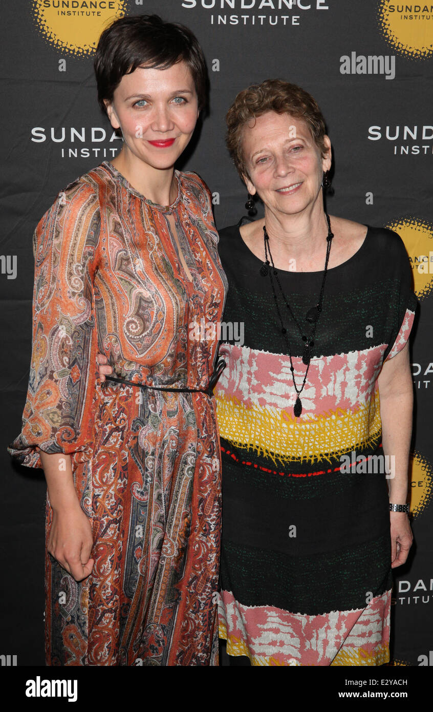 2013 Sundance Institute Theatre Program Benefit at Stephen Weiss Studio  Featuring: Maggie Gyllenhaal,Naomi Foner Gyllenhaal Where: New York City, NY, United States When: 08 Apr 2013 Stock Photo