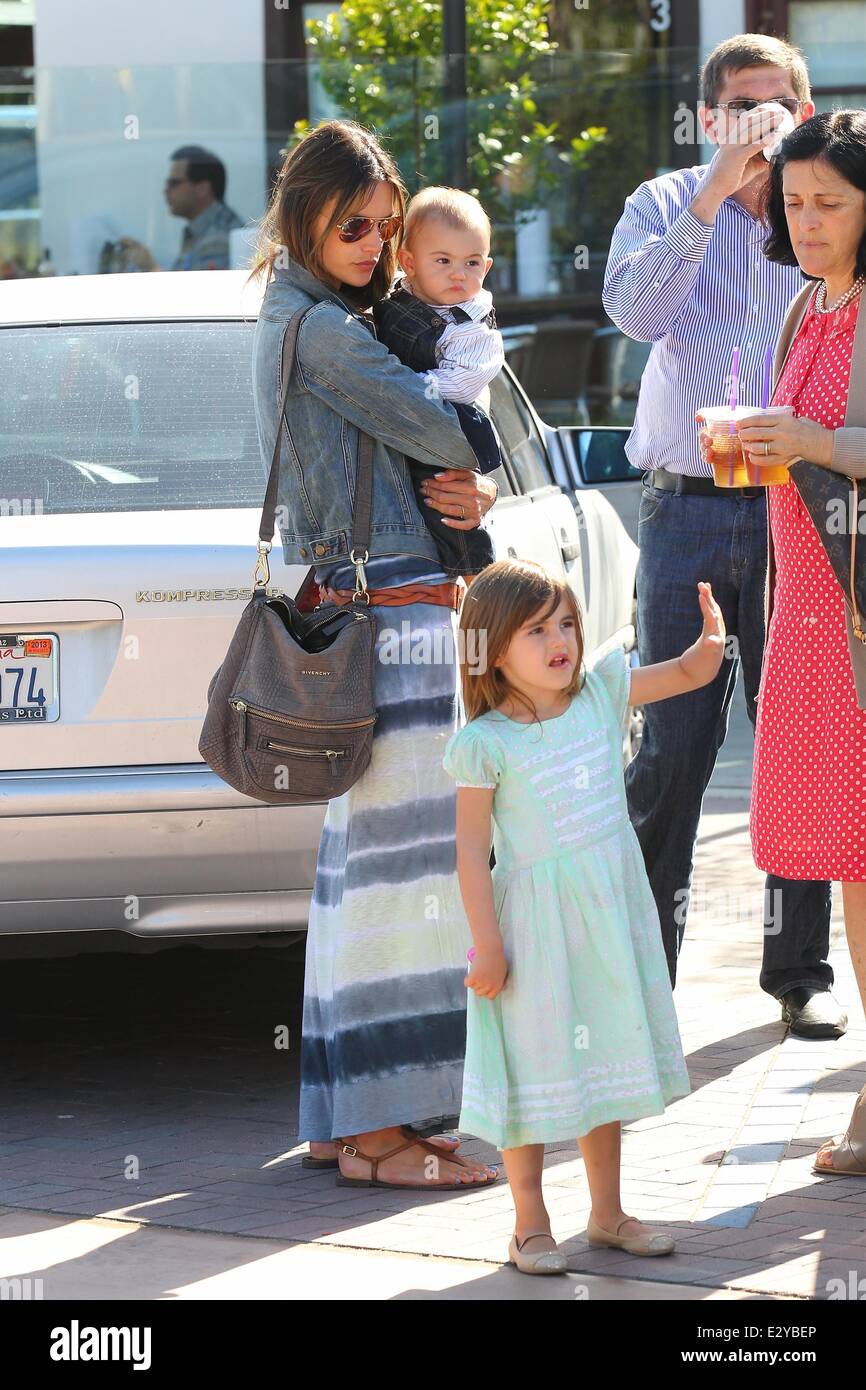 Alessandra Ambrosio Her Son Noah Her Daughter Anja Her Husband Jamie Mazur Along With Her 
