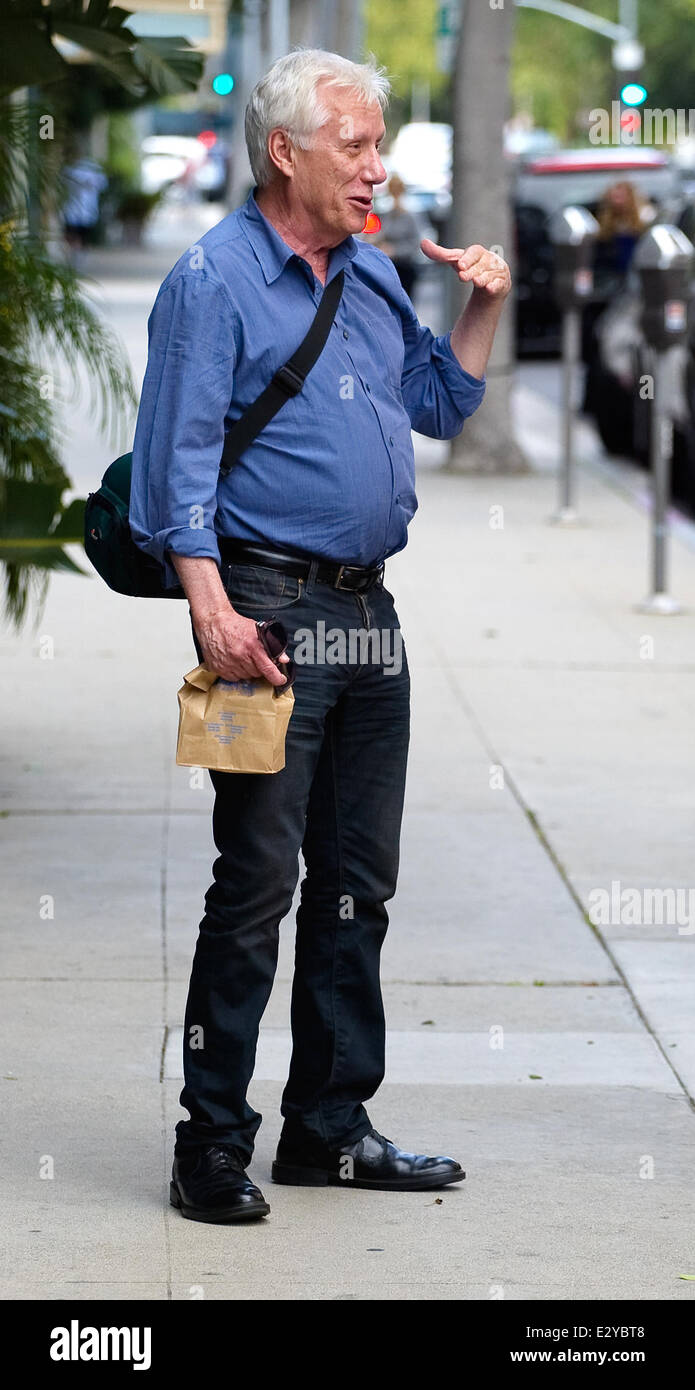 James Woods on Rexford Drive in Beverly Hills  Featuring: James Woods Where: Los Angeles, California, United States When: 08 Apr 2013 Stock Photo