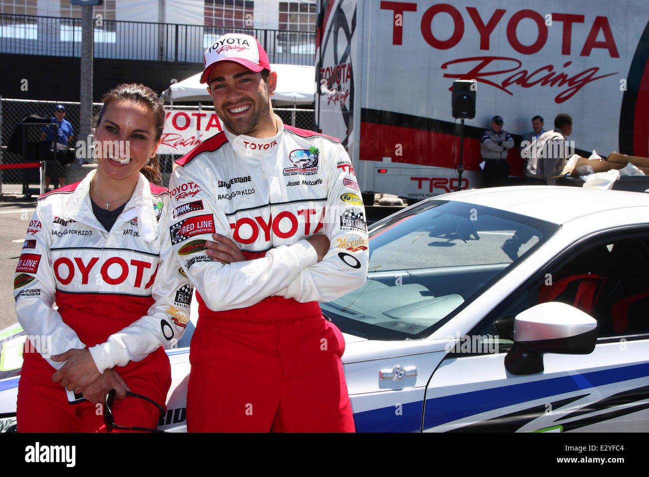 2013 Toyota Pro/Celebrity Race at Long Beach  Featuring: Kate del Castillo,Jesse Metcalfe Where: Los Angeles, California, United States When: 09 Apr 2013 Stock Photo