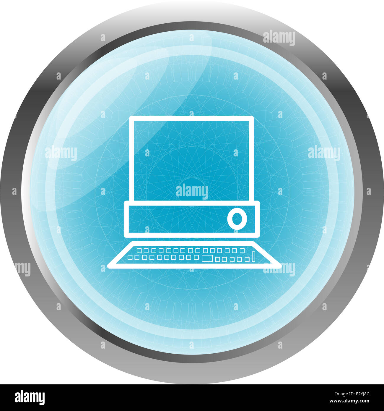 pc computer on web button (icon) isolated on white Stock Photo - Alamy