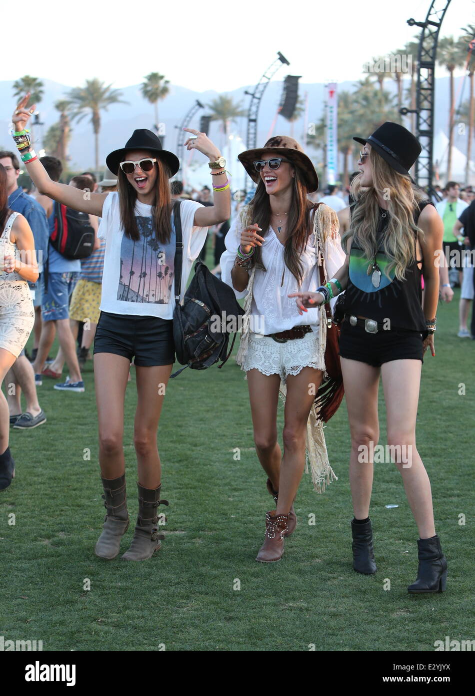 Celebrities at the 2013 Coachella Valley Music and Arts Festival - Week 1 Day 1  Featuring: Alessandra Ambrosio Where: Indio, California, United States When: 12 Apr 2013 Stock Photo