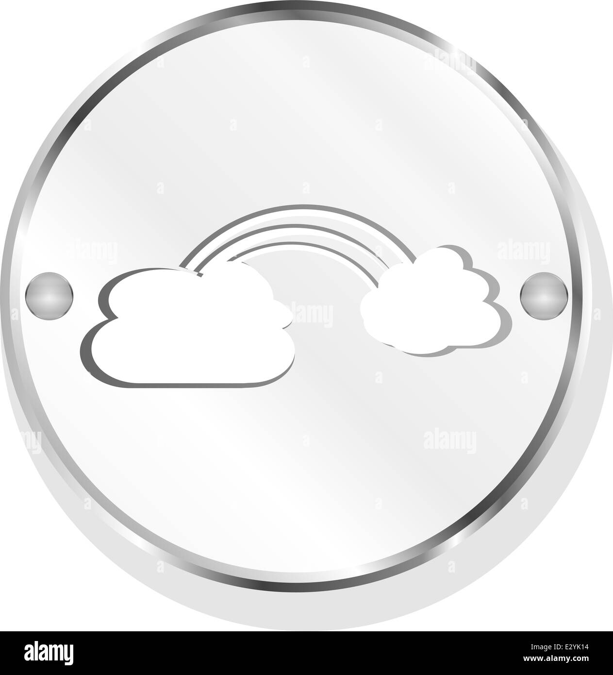 Abstract cloud web icon isolated on white Stock Photo
