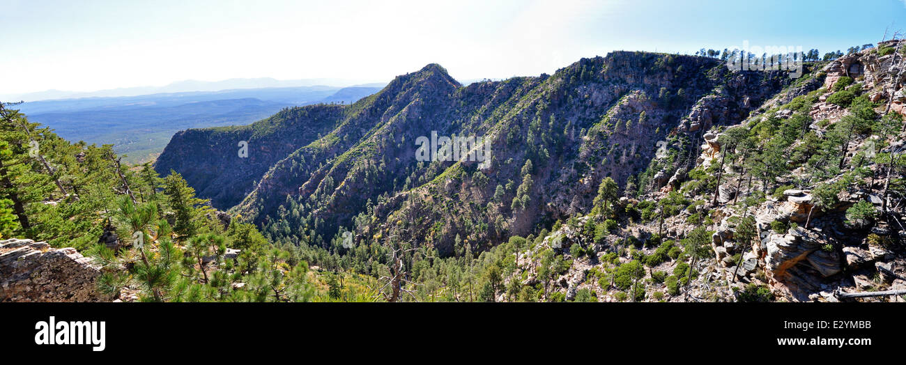 This panoramic view of the Mogollon Rim in Coconino National Forest ...