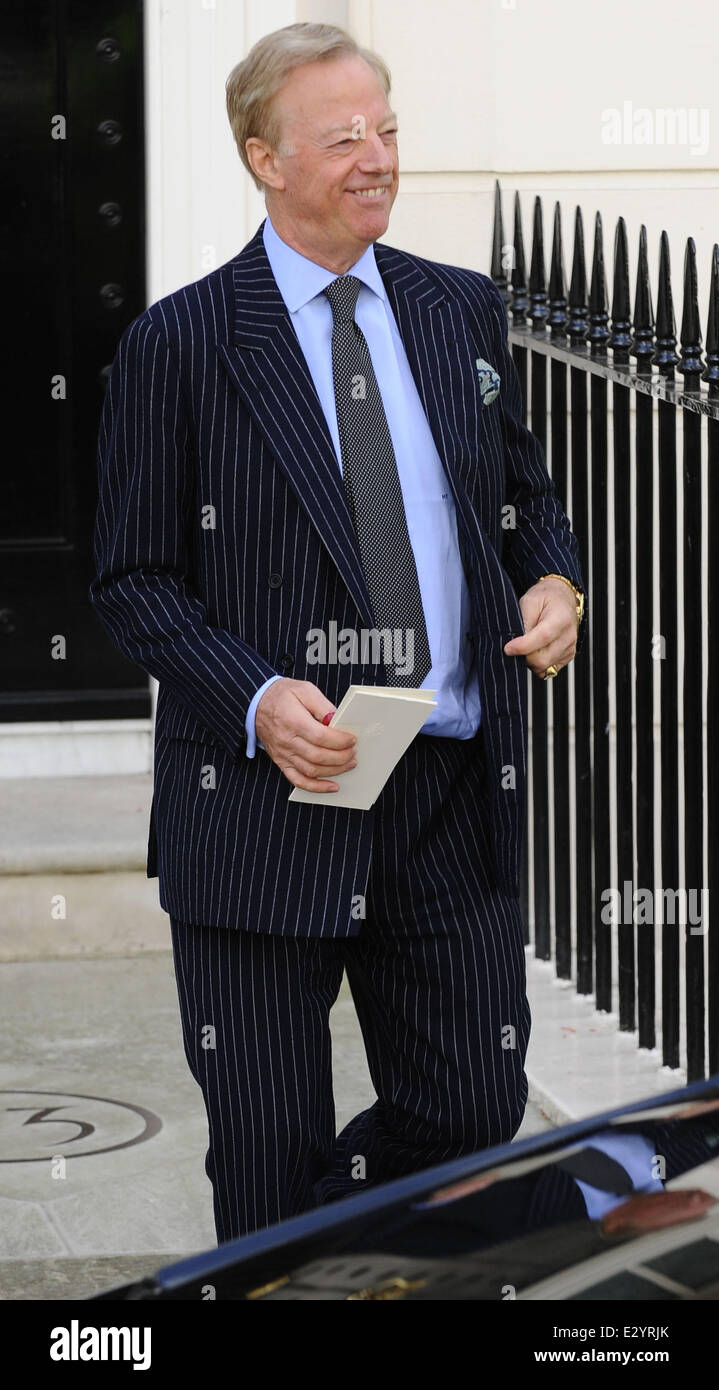Sir Mark Thatcher leaving his house  Featuring: Sir Mark Thatcher Where: London, United Kingdom When: 15 Apr 2013an C Stock Photo