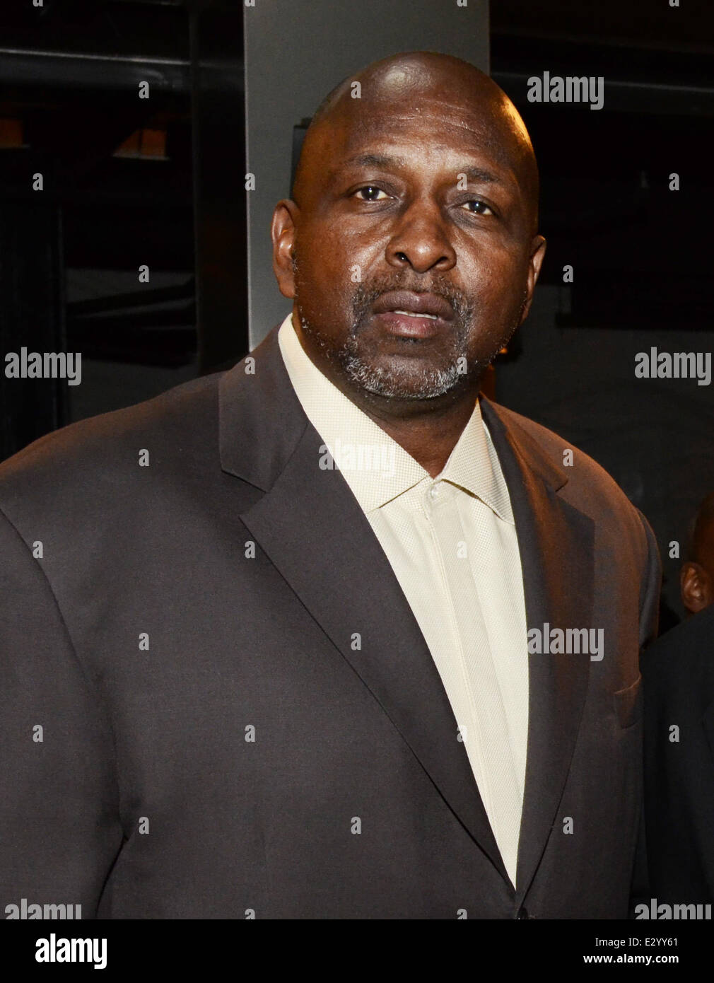 Julius 'DR J' Erving Celebrates the 1983 Sixers Championship Team Party at Stratus Lounge at Hotel Monaco  Featuring: Moses Malone Where: Philadelphia, PA, United States When: 13 Apr 2013 Stock Photo
