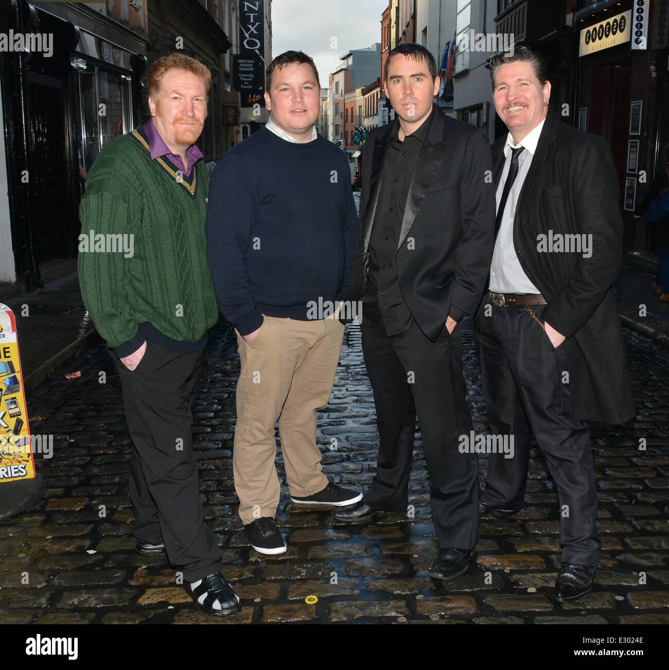 Premiere of 'King of the Travellers' at The IFI  Featuring: Pat Collins,John Connors,Mark O'Connor,Michael Collins Where: Dublin, Ireland When: 18 Apr 2013 Stock Photo