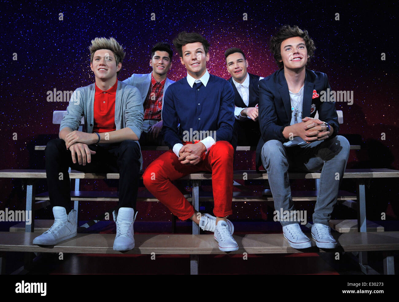 First shots of new wax figures of One Direction revealed at Madame Tussauds London. Featuring
