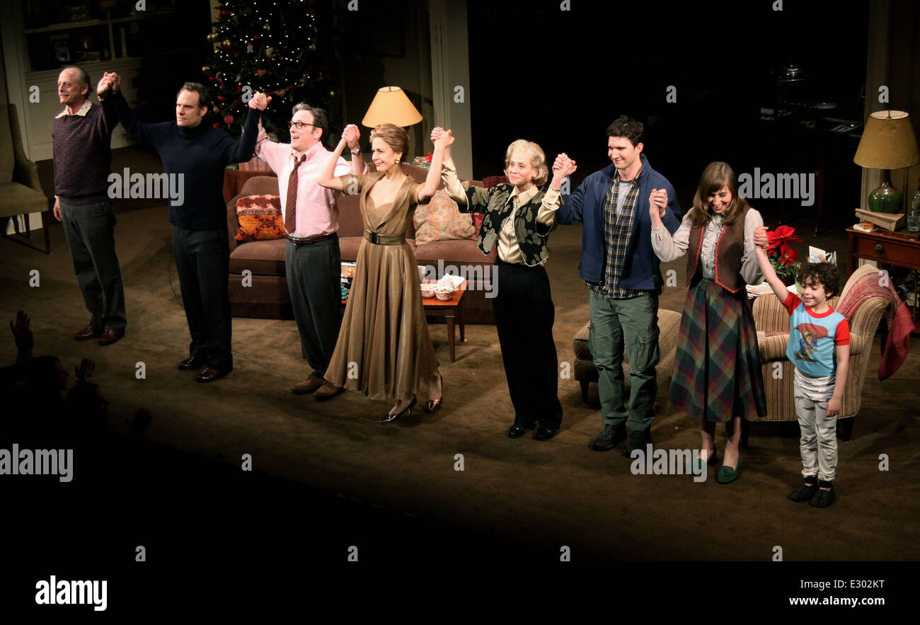 Opening night curtain call for 'The Assembled Parties' held at the Samuel J. Friedman Theatre