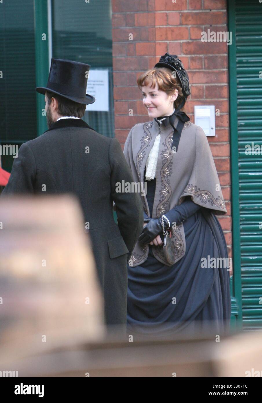 Filming scenes for Victorian period drama 'Angelica' at Lincolns' Inn