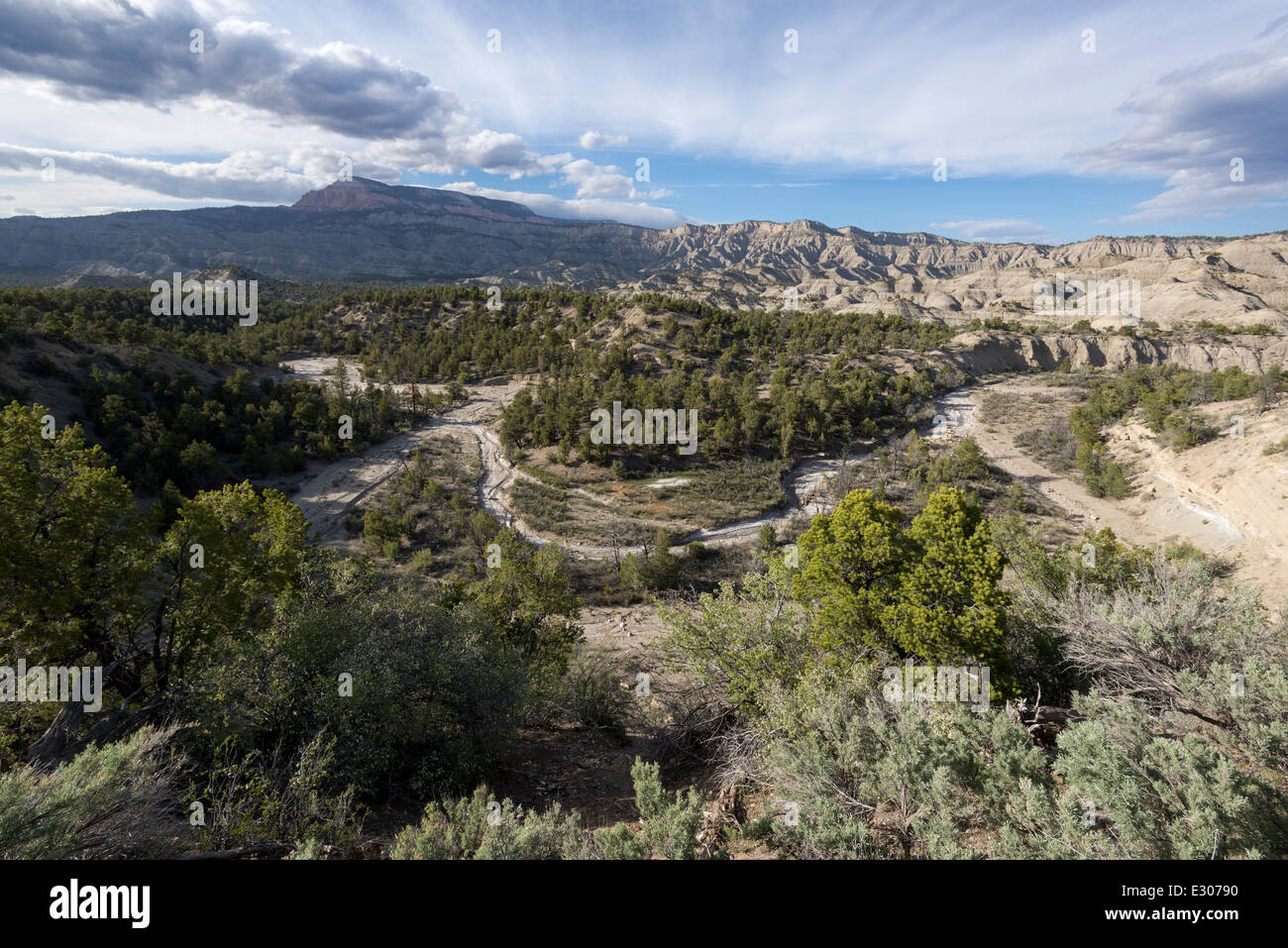 Henrieville Creek and The Blues badlands, Southern Utah Stock Photo Alamy