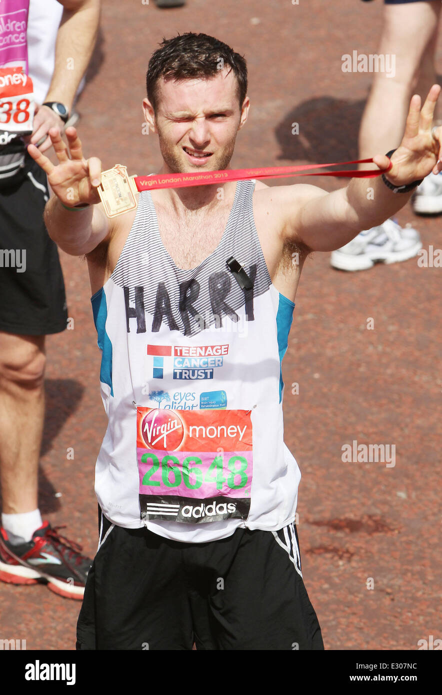 The 2013 Virgin London Marathon Featuring: Harry Judd Where: London ...
