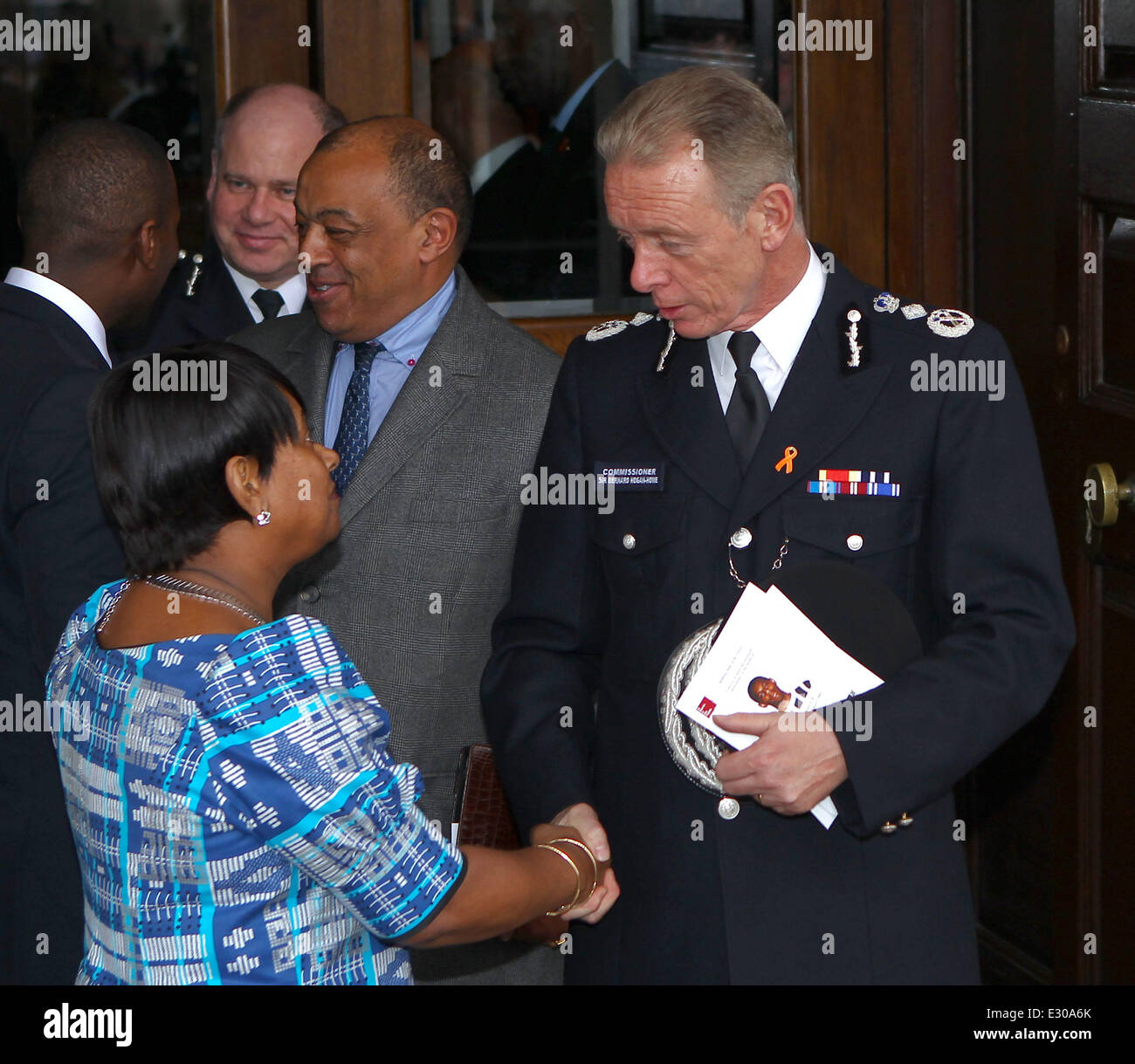 A memorial service to mark the 20th anniversary of the death of Stephen Lawrence at St Martins in the Fields Church in London  Featuring: Doreen Lawrence,Commissioner Sir Bernard Hogan Howe Where: London, United Kingdom When: 22 Apr 2013 Stock Photo
