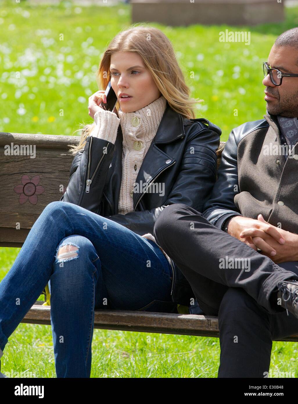 Supermodels pose for a Victoria's Secret catalog photoshoot in Central