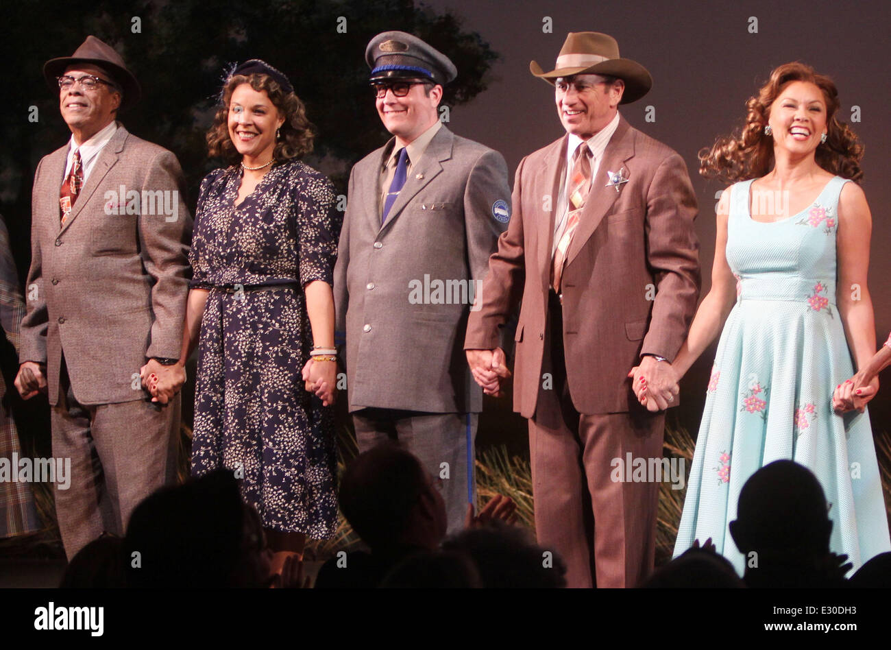 Broadway opening night of 'The Trip To Bountiful' at the Stephen Sondheim Theatre - Curtain Call  Featuring: Leon Addison Brown,Linda Powell,Bill Kux,Tom Wopat,Vanessa Williams Where: New York City, NY, United States When: 23 Apr 2013 Stock Photo