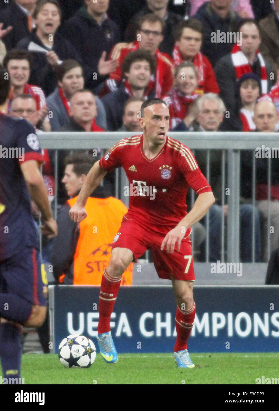 Bayern Munich 4-0 Barcelona: Champions League Semi-Final at the Allianz Arena  Featuring: Frank RIBERY Where: MUENCHEN, Bayern, Germany When: 23 Apr 2013  **** Stock Photo