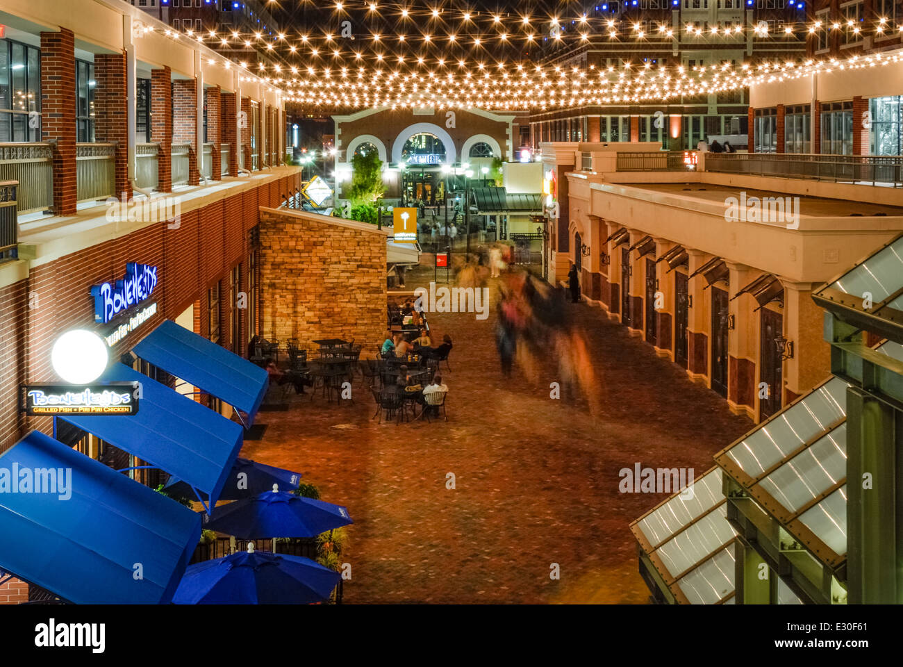 Night scene of Midtown Atlanta's Atlantic Station Stock Photo Alamy