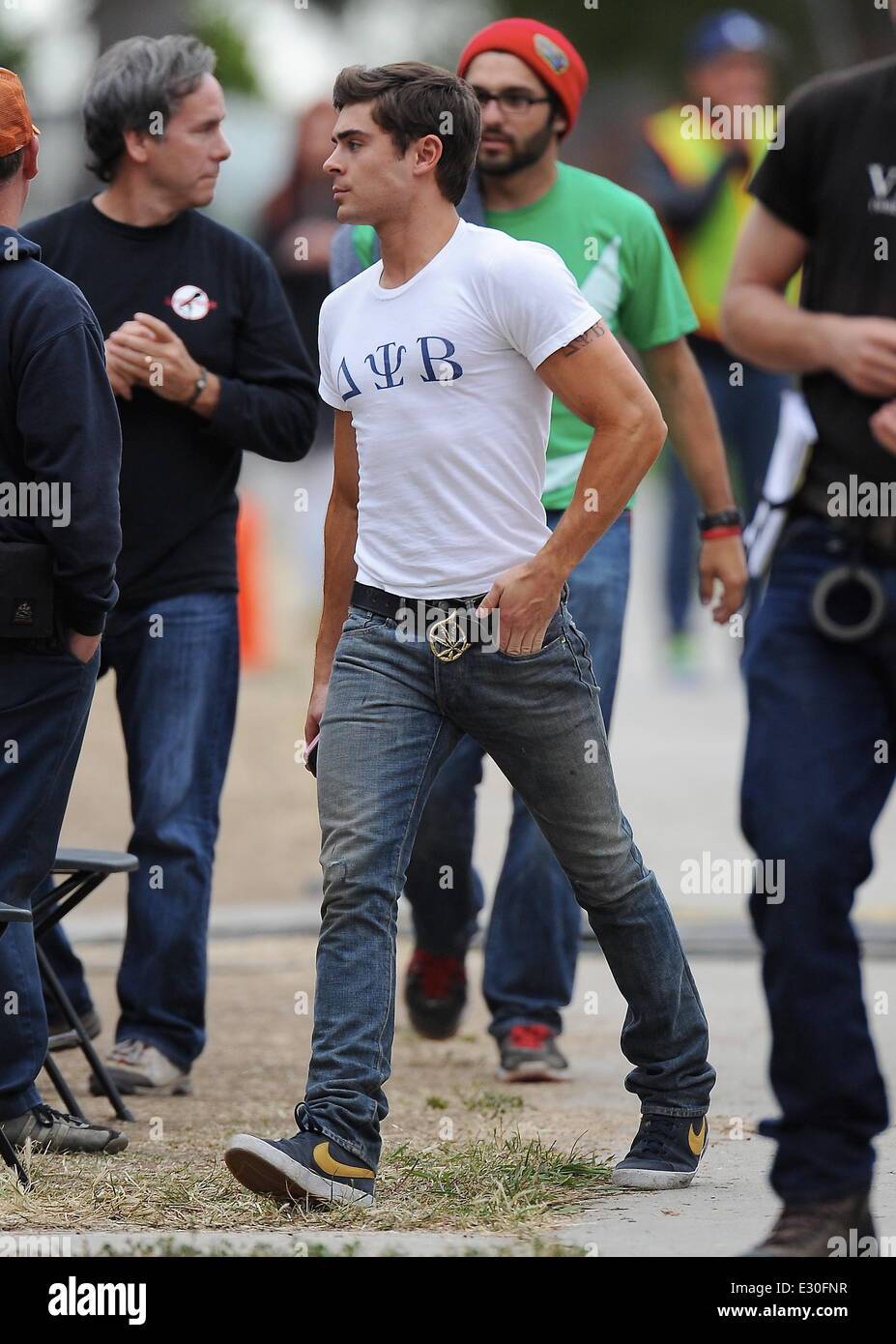 Zac Efron and Christopher Mintz-Plasse on set of 'The Townies', filming in  Los Angeles Featuring: Zac Efron Where: Los Angeles, California, United  States When: 24 Apr 2013 Stock Photo - Alamy