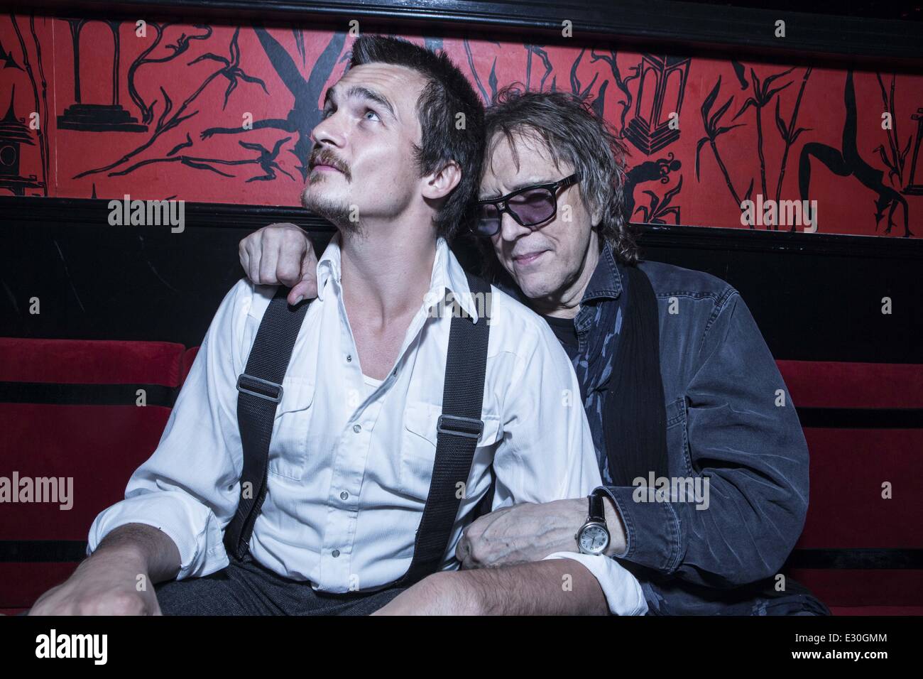 SHK Magazine Spring edition Launch party at Le Baron Chinatown.  Featuring: Rupert Friend,Mick Rock Where: New York City, United States When: 25 Apr 2013 Stock Photo