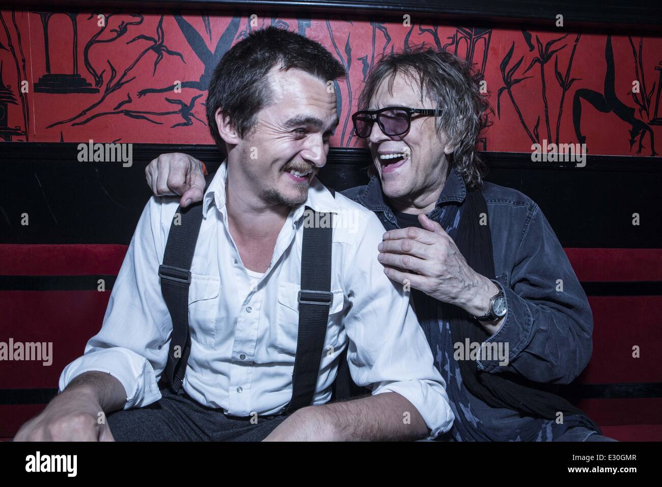 SHK Magazine Spring edition Launch party at Le Baron Chinatown.  Featuring: Rupert Friend,Mick Rock Where: New York City, United Stock Photo