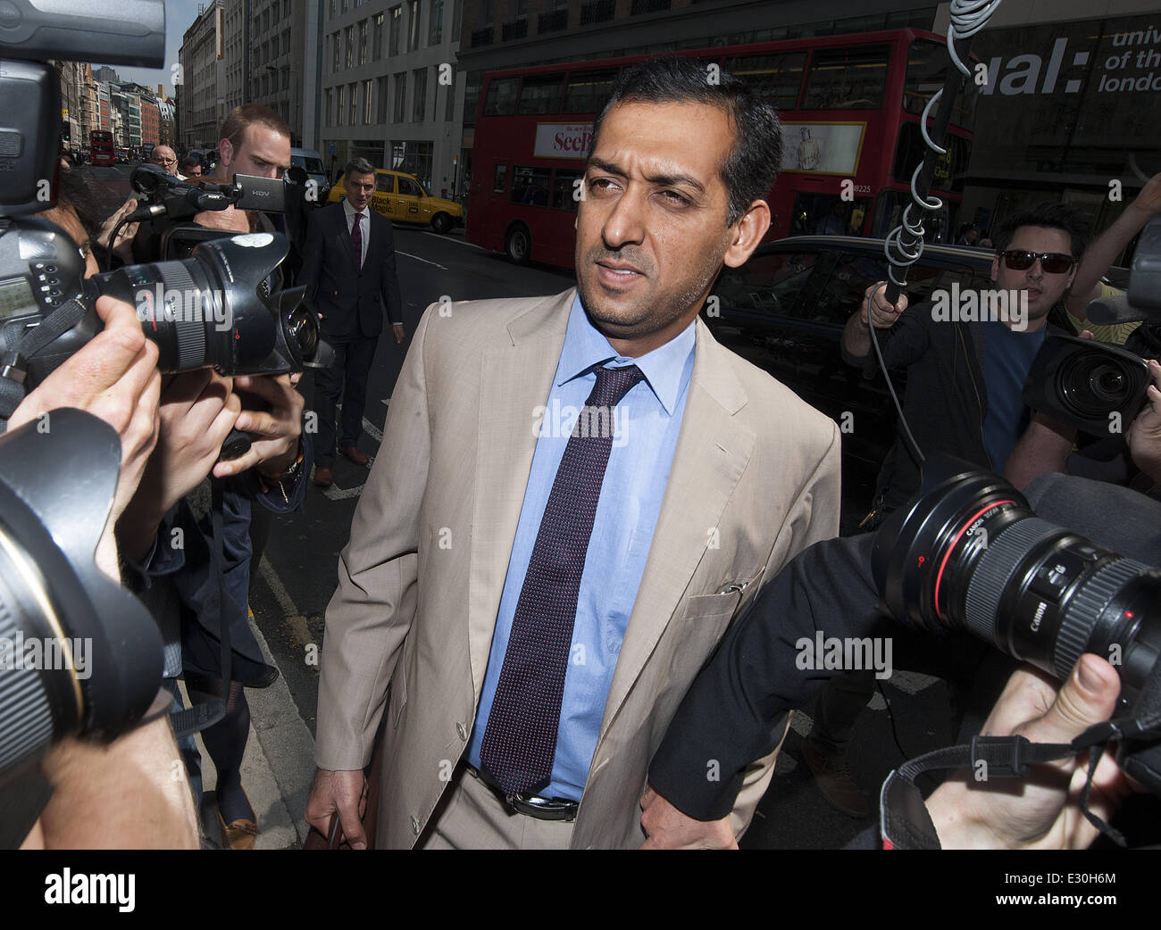 Mahmood Al Zarooni, trainer at the Godolphi stable, arrives at the British Horseracing Authority headquarters for a disciplinary hearing  Featuring: Mahmood Al Zarooni Where: London, United Kingdom When: 25 Apr 2013 Stock Photo