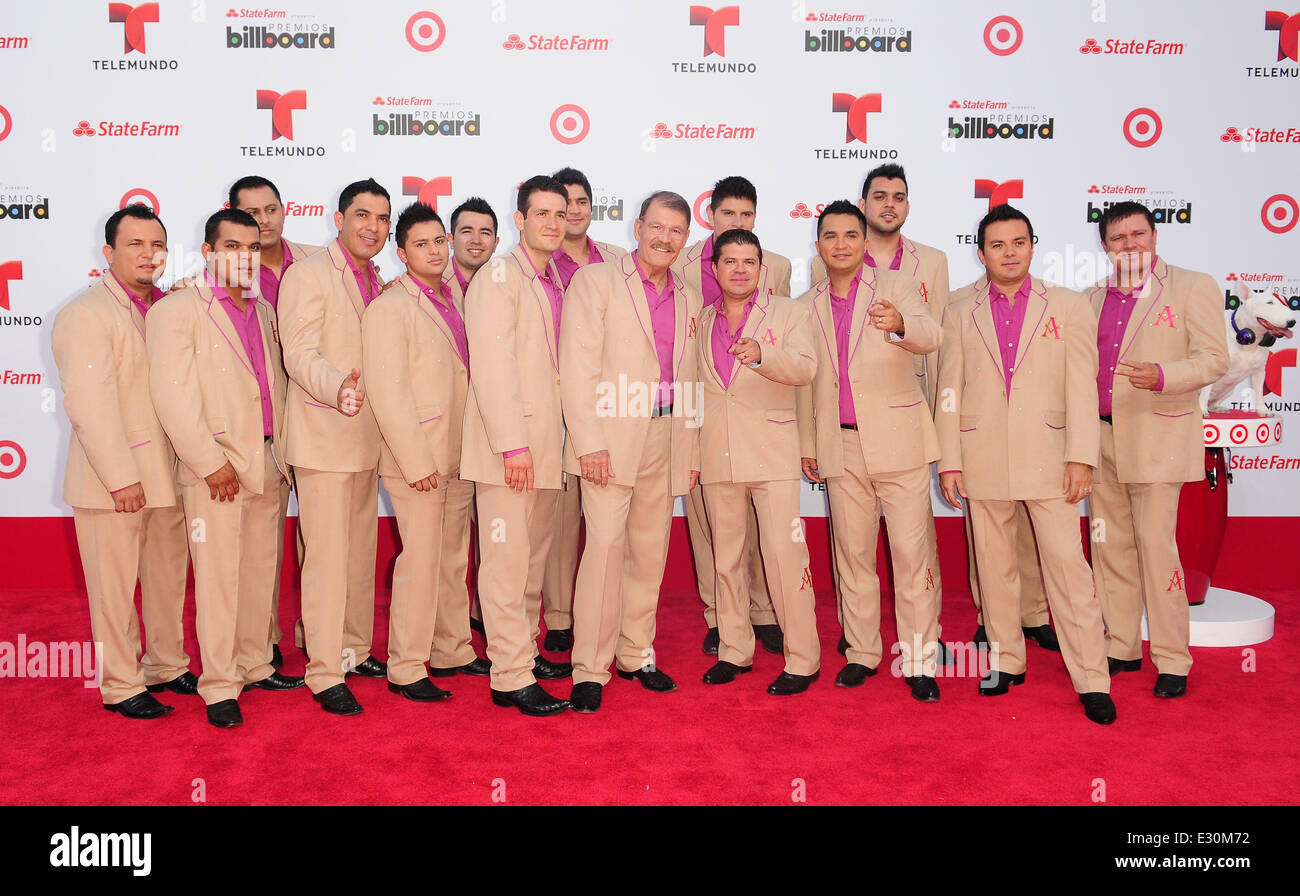 The 2013 Billboard Latin Music Awards at BankUnited Center- Arrivals  Featuring: La Arrolladora Banda El Limon Where: Coral Gables, Florida,  United States When: 25 Apr 2013 Stock Photo - Alamy