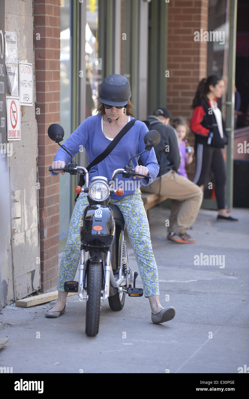 Former Blonde Edie Falco was spotted in Tribeca with her new red hairdo