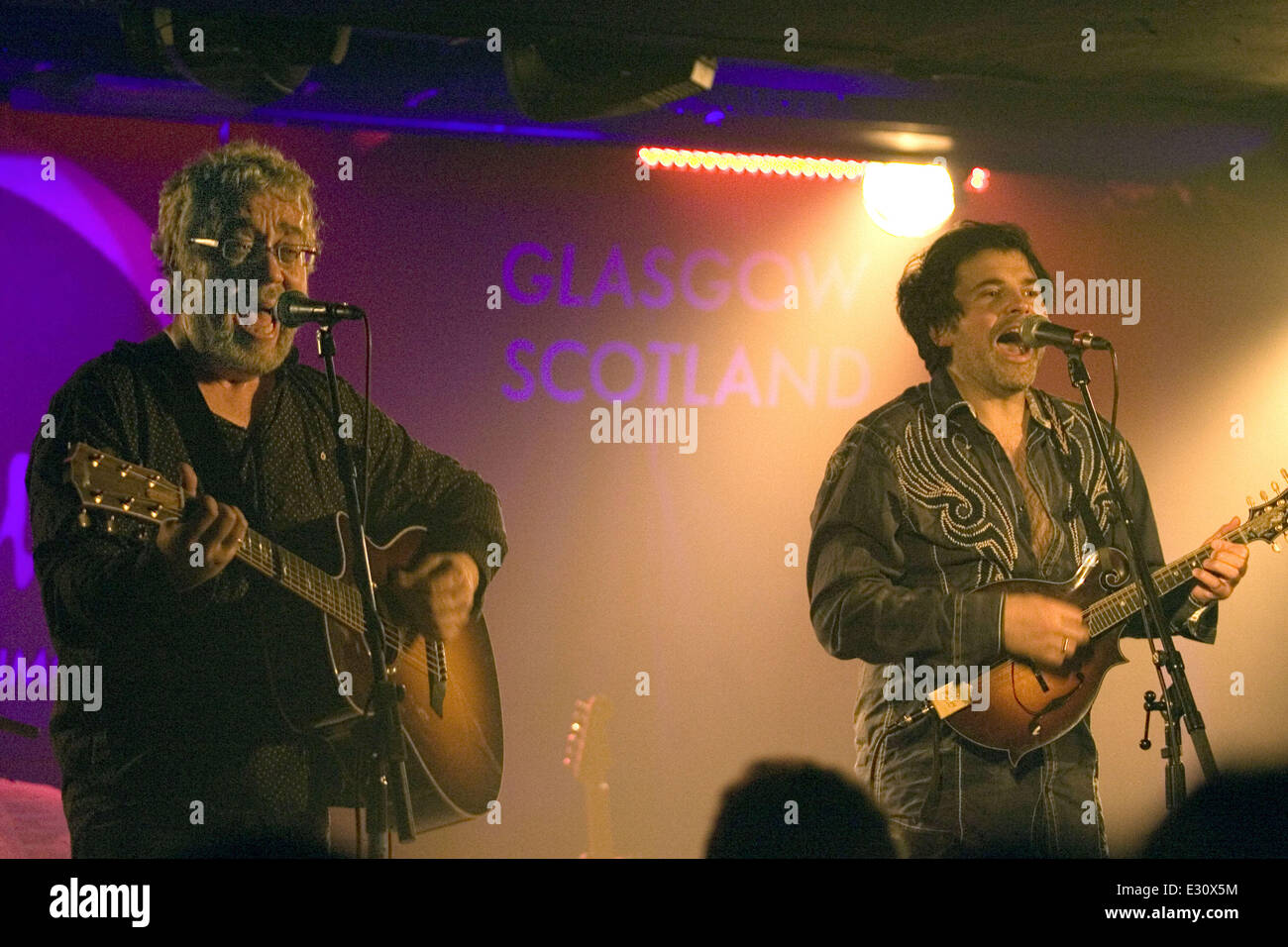 World Party ends their UK tour with a performance at the Oran Mor in Glasgow  Featuring: Karl Wallinger,David Duffy Where: Glasg Stock Photo