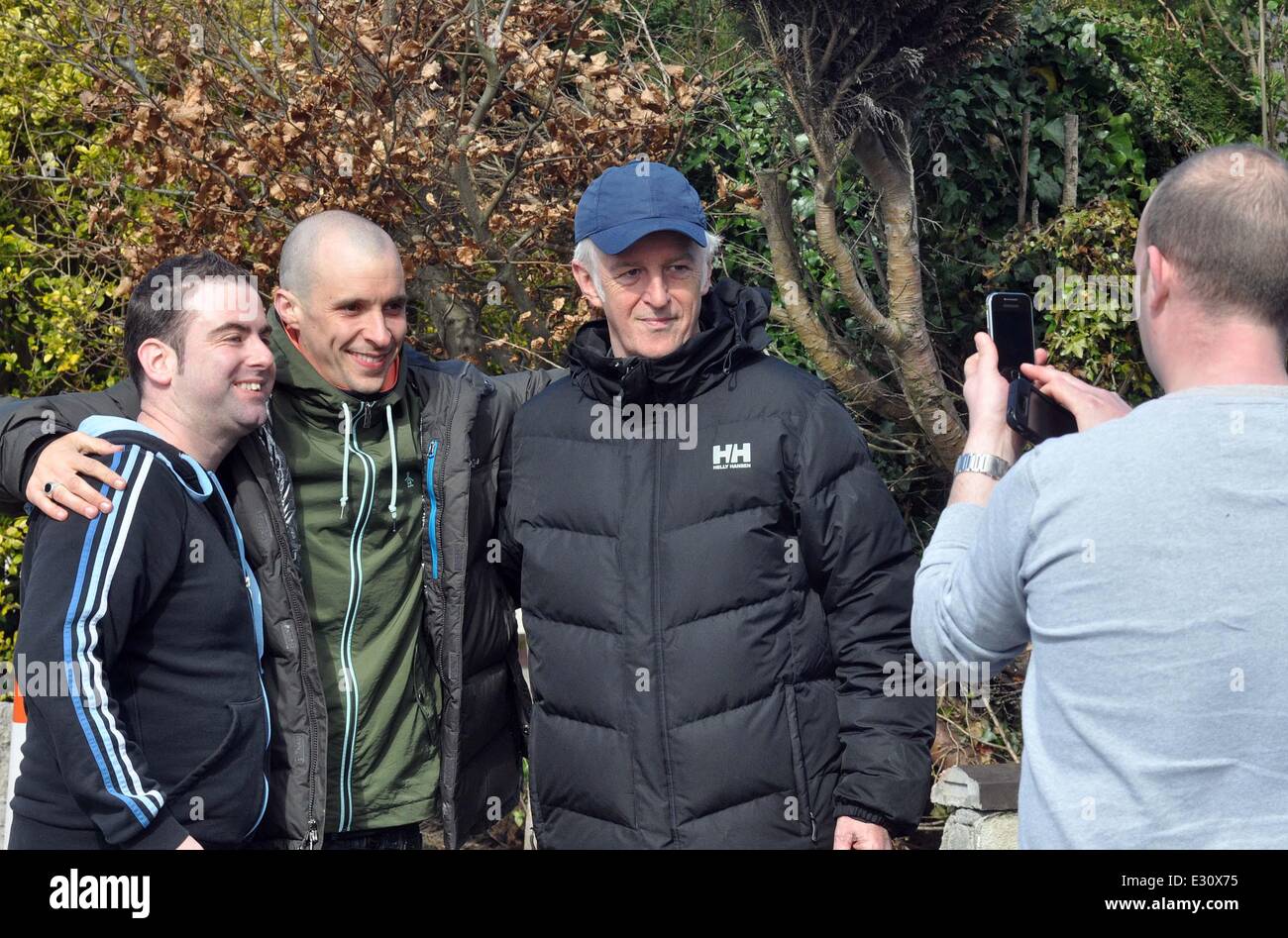 Actors filming scenes for the TV show 'Love/Hate' Featuring: Tom ...