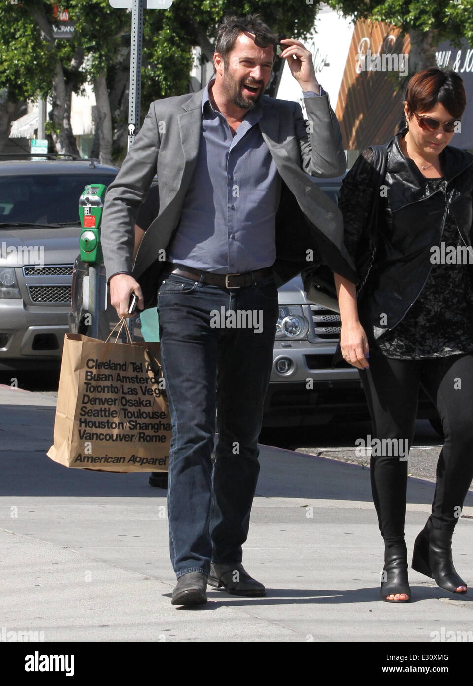 James Purefoy out and about in West Hollywood on the final day of filming his TV show 'The Following'  Featuring: James Purefoy Where: Los Angeles, California, United States When: 29 Apr 2013 Stock Photo