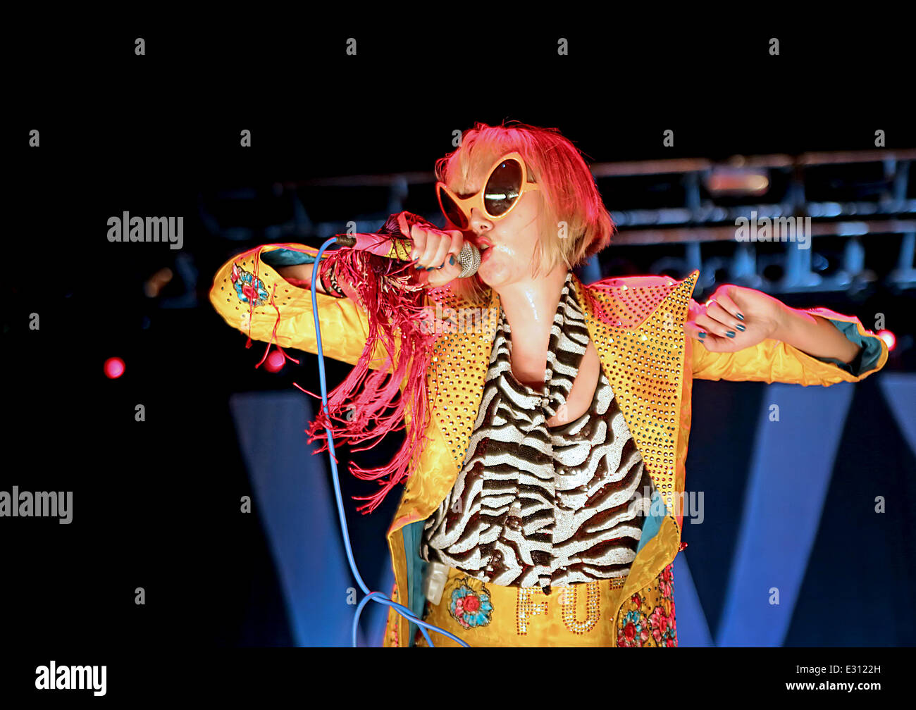 Yeah Yeah Yeahs performing live at the Manchester O2 Apollo  Featuring: Karen O Where: Manchester, United Kingdom When: 01 May 2 Stock Photo