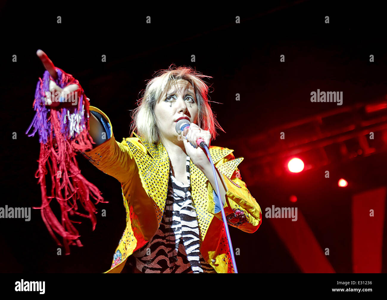 Yeah Yeah Yeahs performing live at the Manchester O2 Apollo  Featuring: Karen O Where: Manchester, United Kingdom When: 01 May 2013 Stock Photo