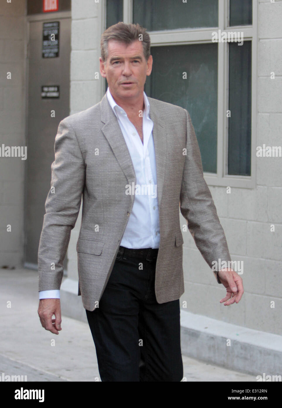 Pierce Brosnan outside the ABC studios for Jimmy Kimmel Live! Featuring Pierce Brosnan Where