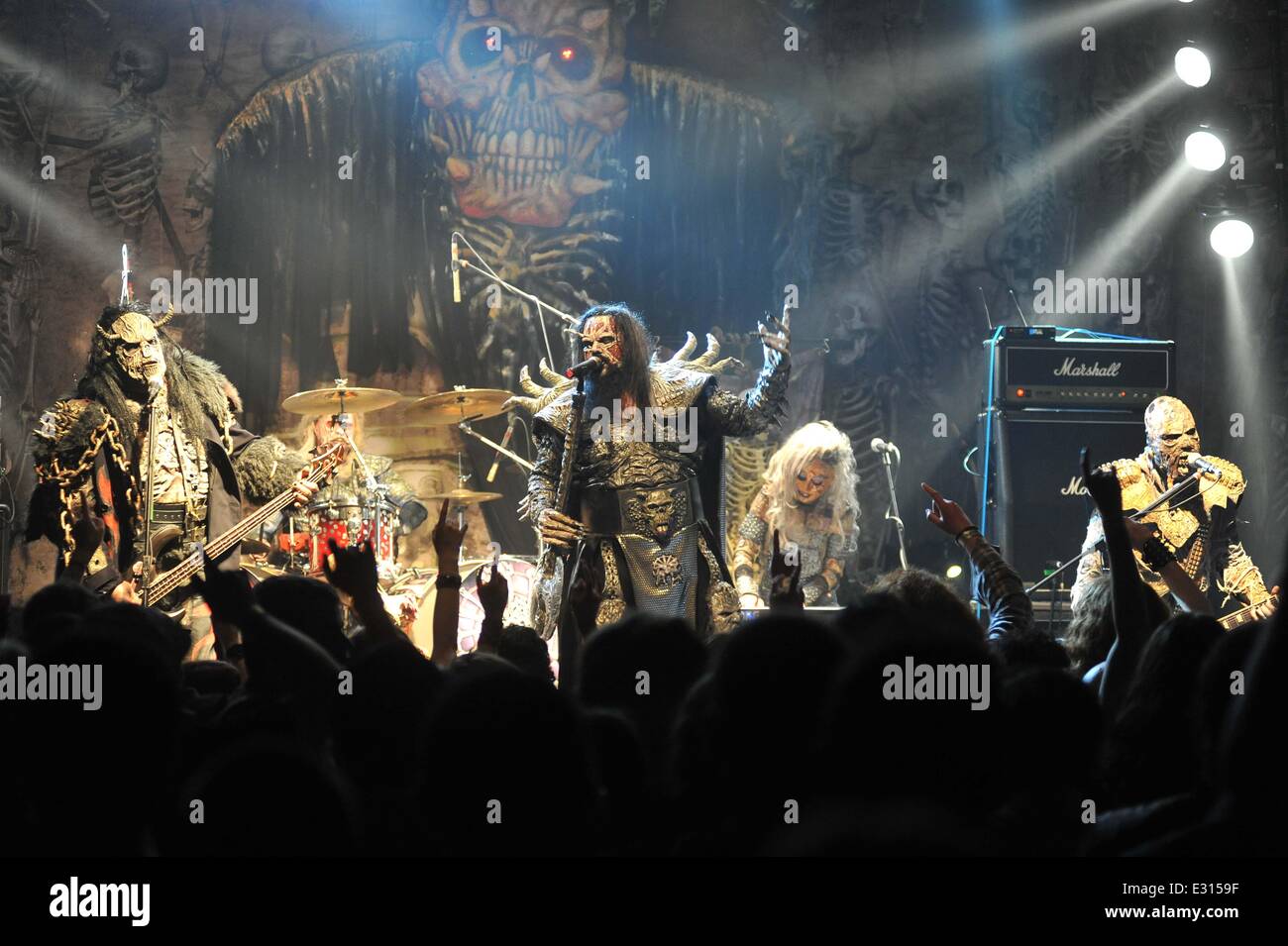 Finnish hard rock band and 2006 Eurovision Song Contest winners Lordi  performing at the Button Factory venue Featuring: Lordi Where: Dublin,  Ireland When: 02 May 2013 Stock Photo - Alamy