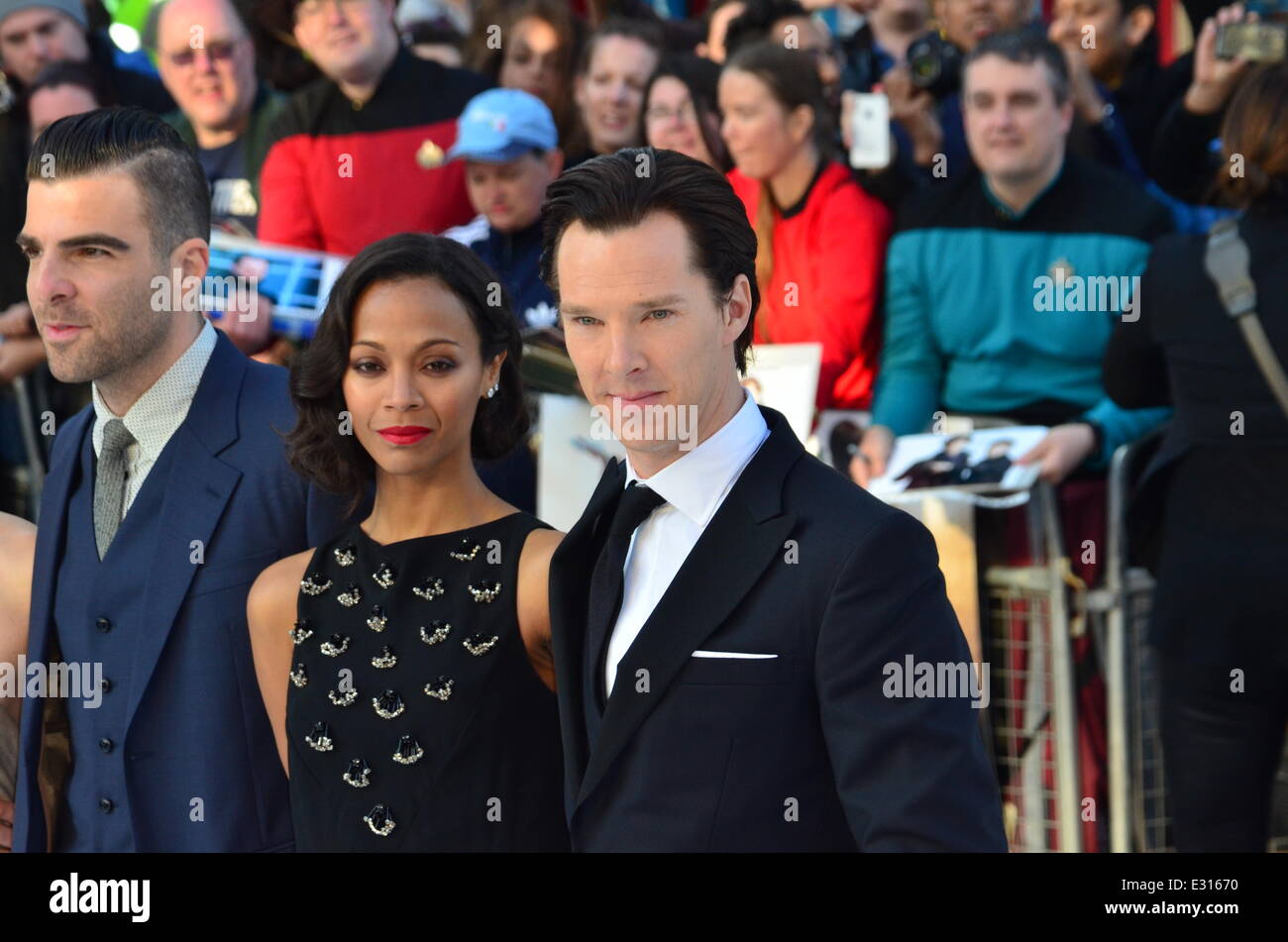 U.K. premiere of 'Star Trek Into Darkness 3D' held at the Empire Cinemas - Arrivals  Featuring: Zoe Saldana,Benedict Cumberbatch Stock Photo