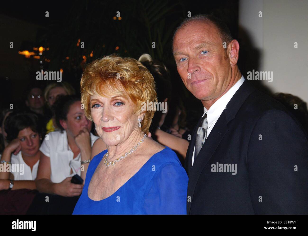 Jeanne Cooper poses with her son Corbin Bernsen at the 2004 Daytime Emmys at Radio City Music Hall - Arrivals  Featuring: Jeanne Cooper,Corbin Bernsen Where: New York City, NY, United States When: 21 May 2004 Stock Photo