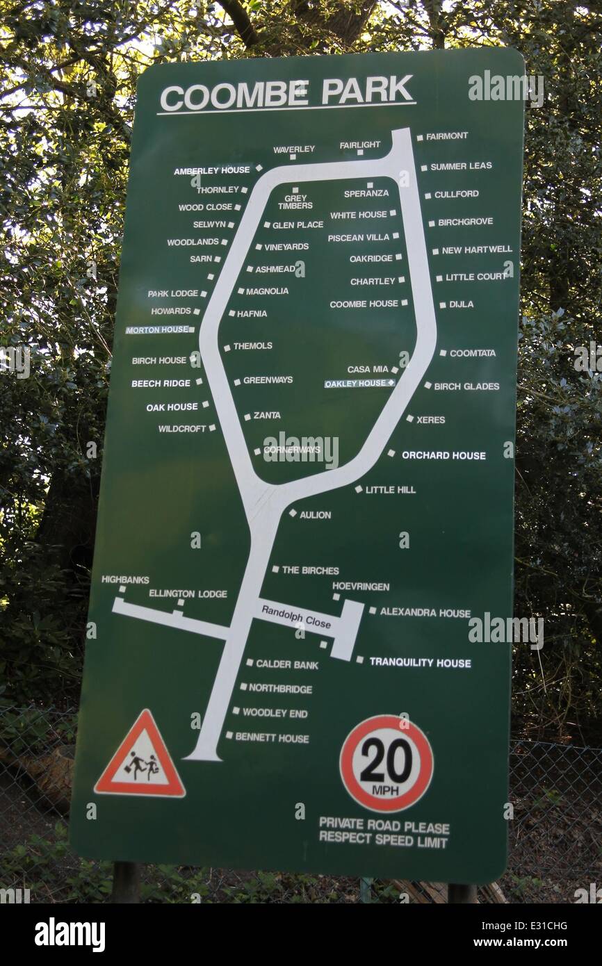 The entrance to the Coombe Park Estate in KingstonuponThames in