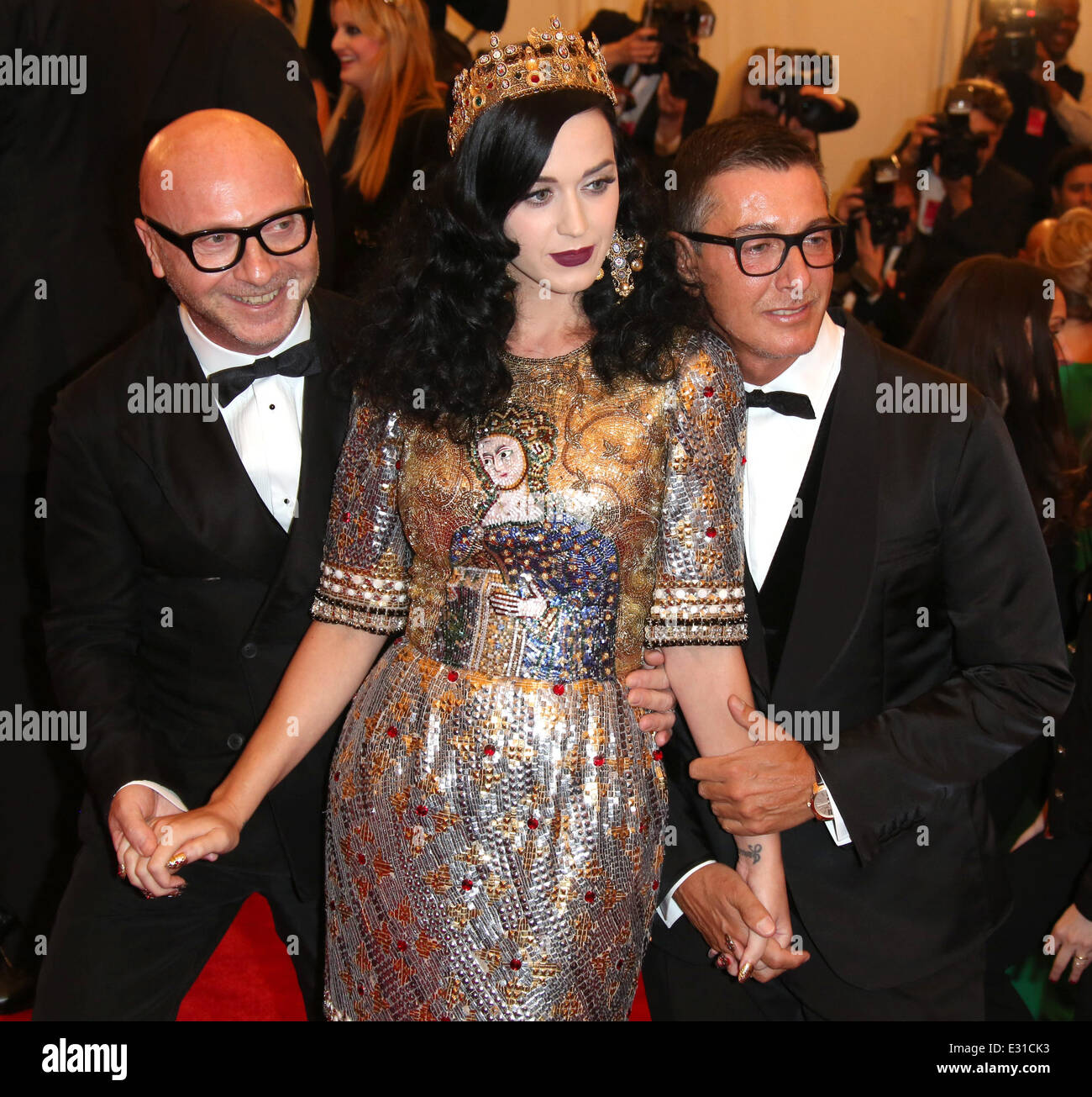 'PUNK: Chaos to Couture' Costume Institute Gala at The Metropolitan Museum of Art - Arrivals  Featuring: Katy Perry and designer Stock Photo