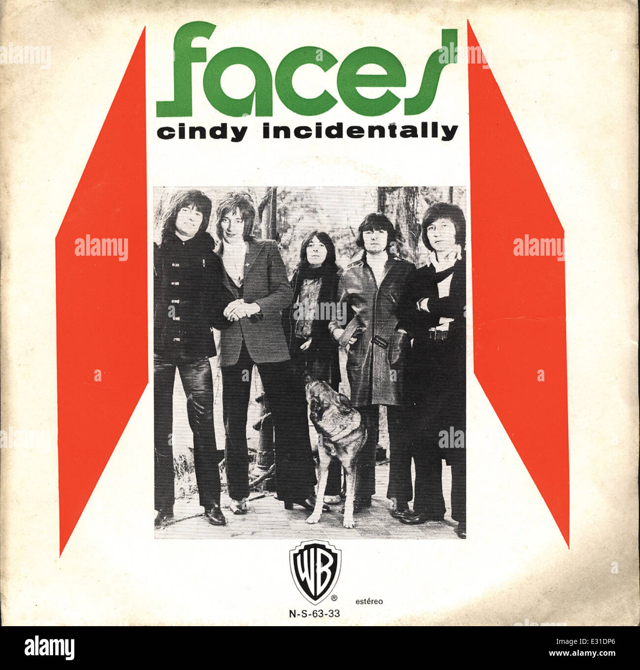 The Faces, circa 1960s, featuring Kenny Jones, Ronnie Lane, Ian McLagan. Courtesy Granamour Weems Collection. Editorial use only Stock Photo
